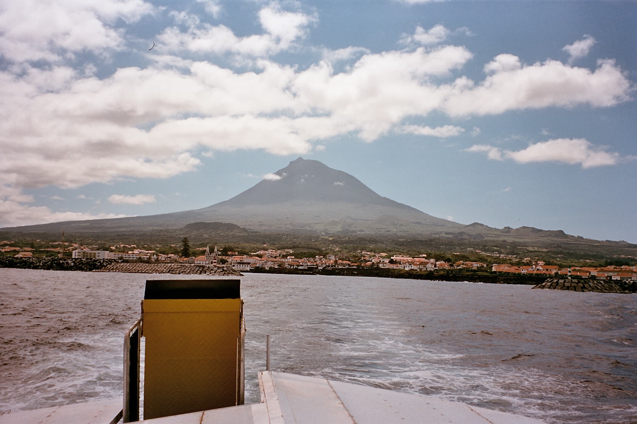 Mount Pico from the ferry, Azores, Portugal
