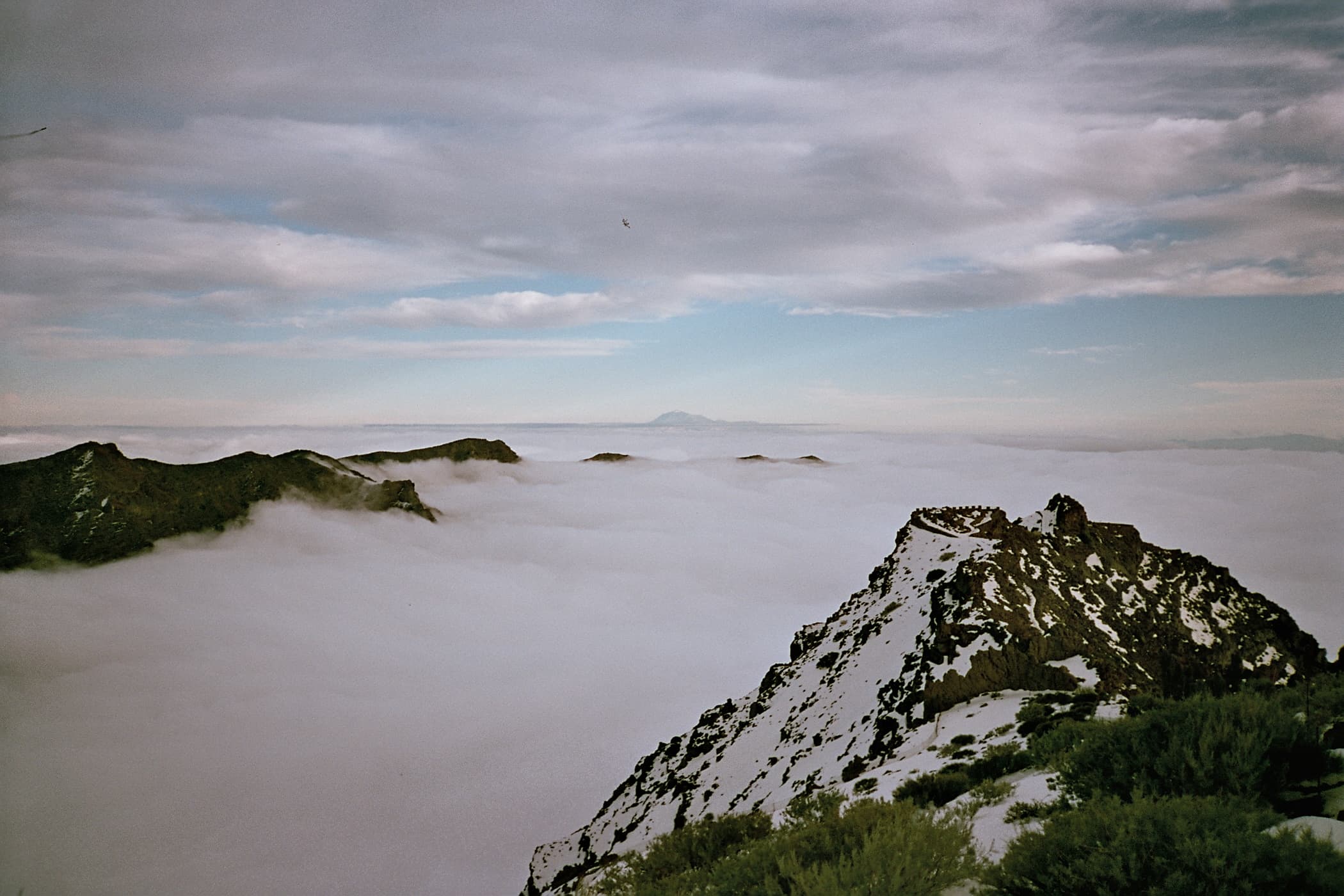 Sea of clouds from the summit, La Palma, Canary Islands