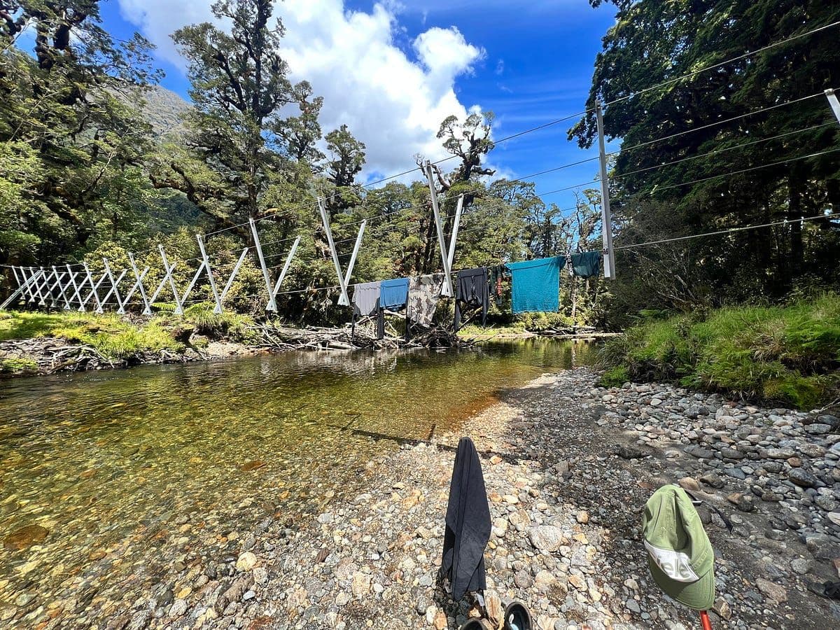 Laundry day on the Dusky track
