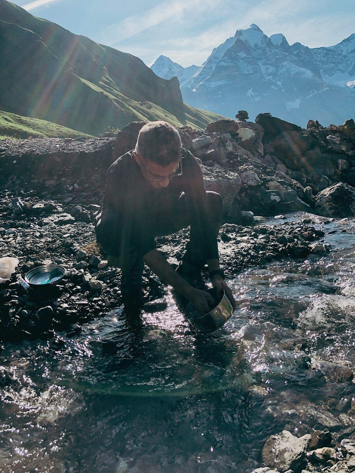 Dish duty the next morning